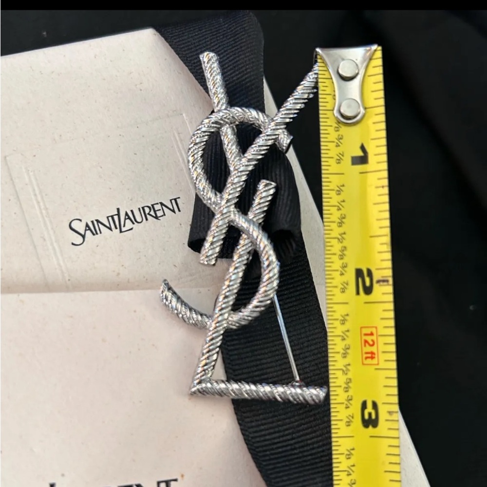 Authentic YSL Silver Brooch - Picture 12 of 14